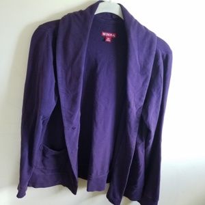 Purple Blazer Cardigan